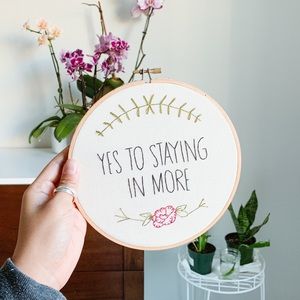 30 Rock Handmade Embroidery Hoop
